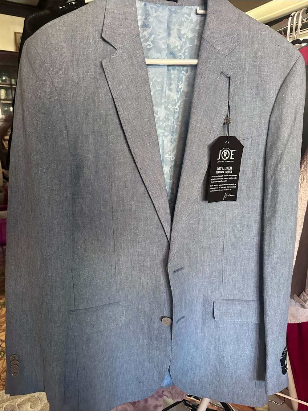 Joe Fresh Light Blue Linen Blend Sport Coat